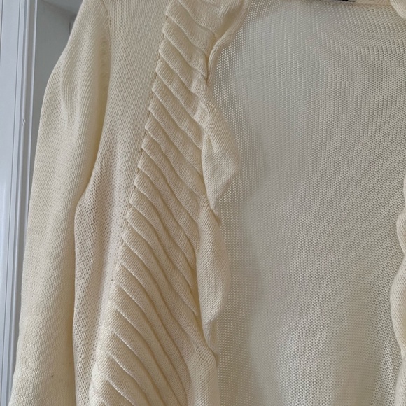 Loft Gorgeous Off White Open Front Cardigan Size s - Picture 6 of 7